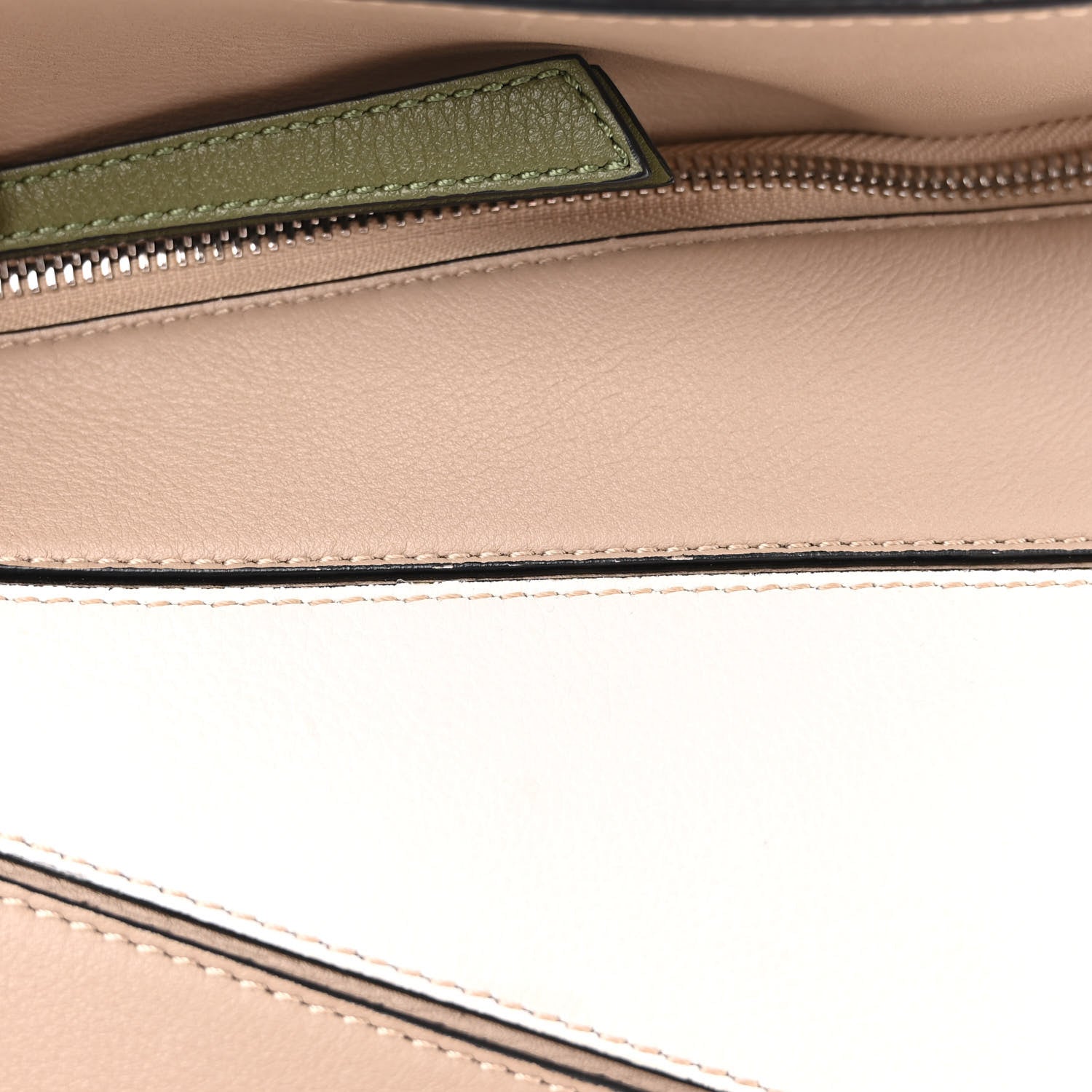 Loewe Calfskin Medium Puzzle Bag Sand Avocado Green 11 of 14