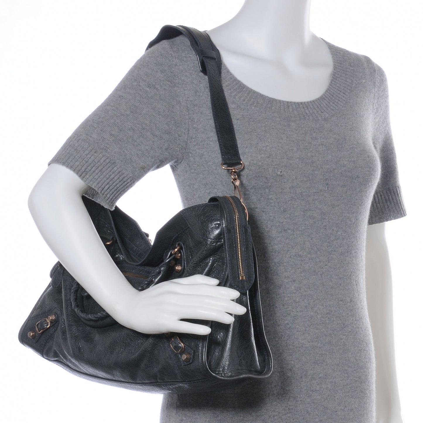 Agneau Giant 12 Rose Gold Hardware City Anthracite