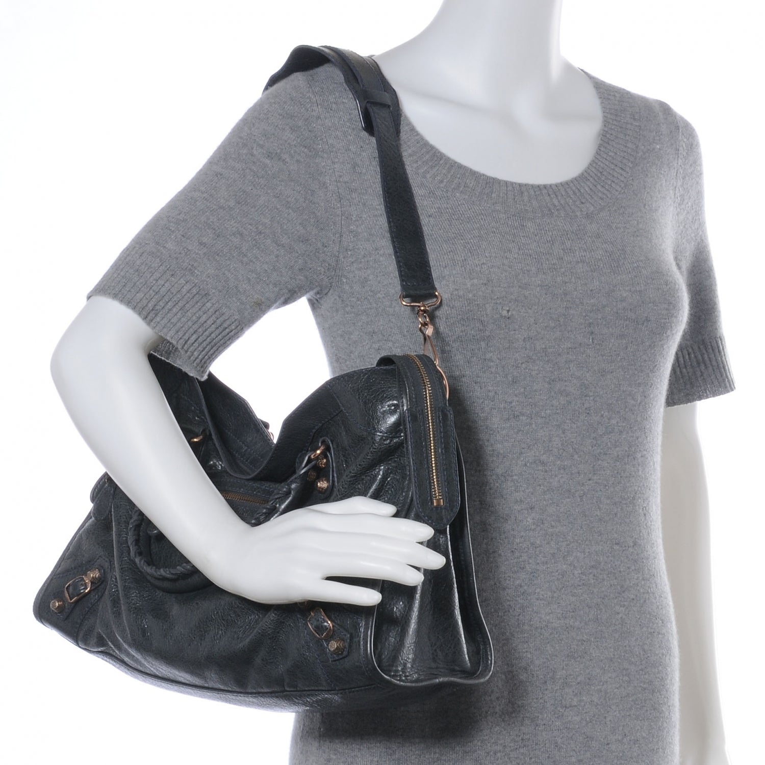 Balenciaga Agneau Giant 12 Rose Gold Hardware City Anthracite 2 of 7