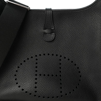 Hermes Taurillon Clemence Evelyne III PM Black 8 of 11