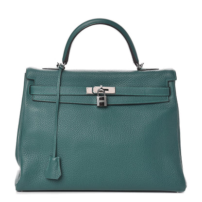 Hermes Togo Kelly Retourne 35 Malachite 1 of 33