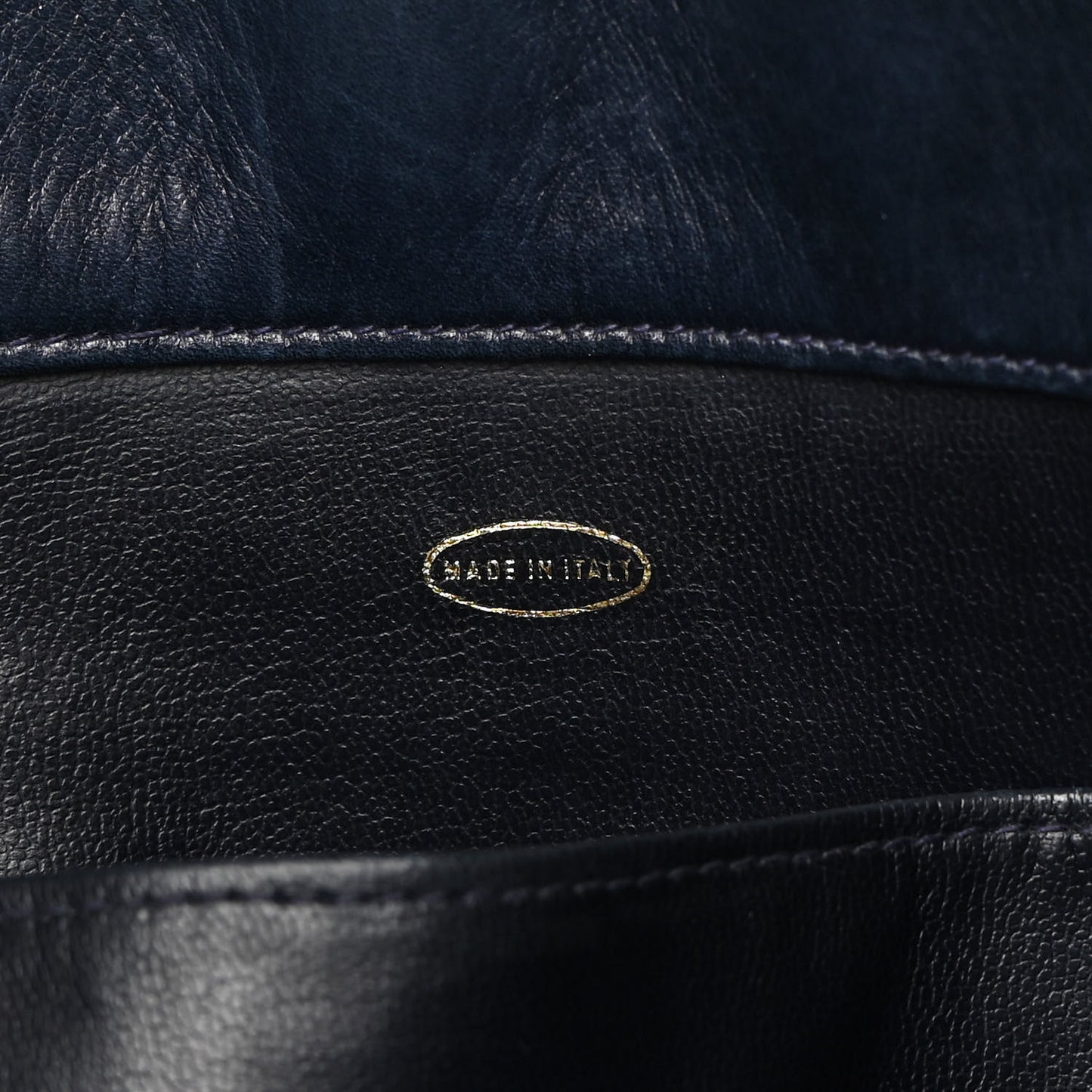 Lambskin Quilted Shoulder Bag Navy