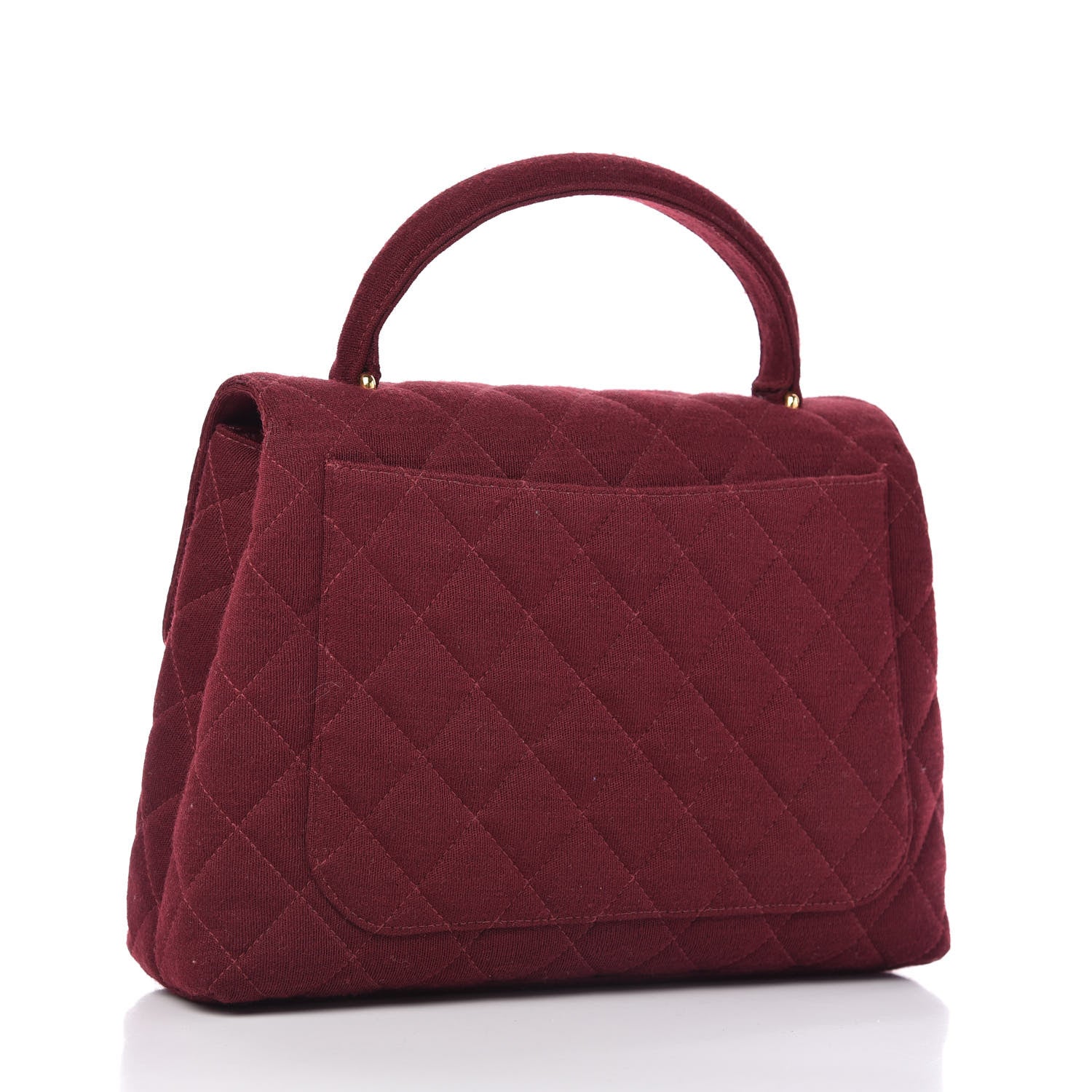 Chanel Jersey Quilted Medium Kelly Flap Burgundy 3 of 10