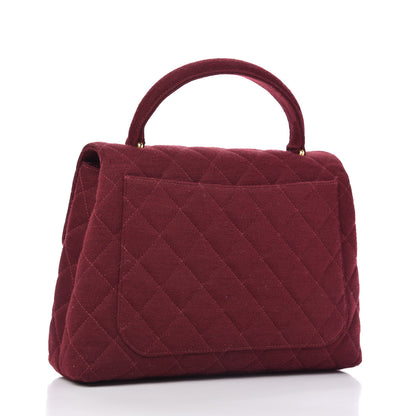 Chanel Jersey Quilted Medium Kelly Flap Burgundy 3 of 10