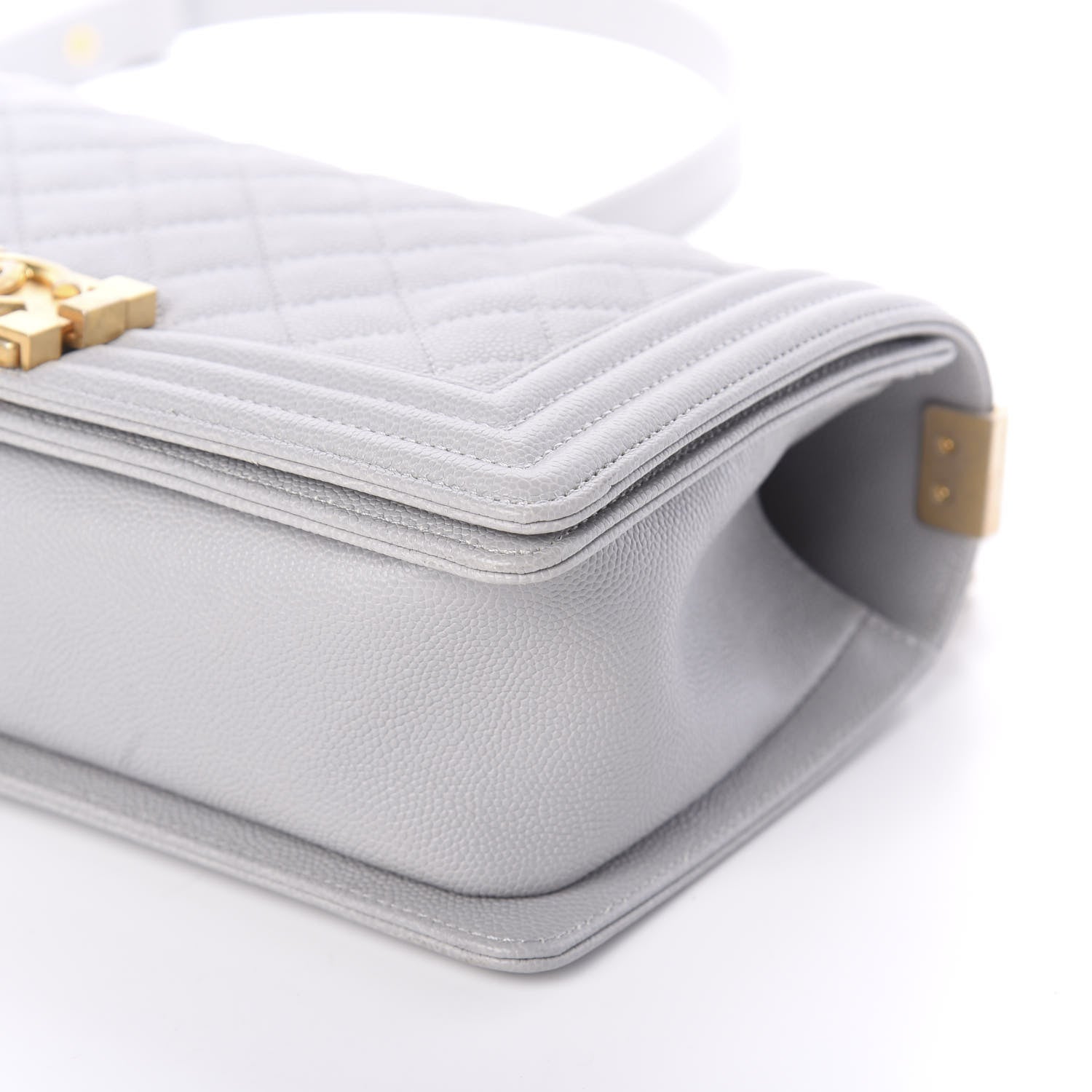 Chanel Caviar Quilted Medium Boy Flap Grey 9 of 9