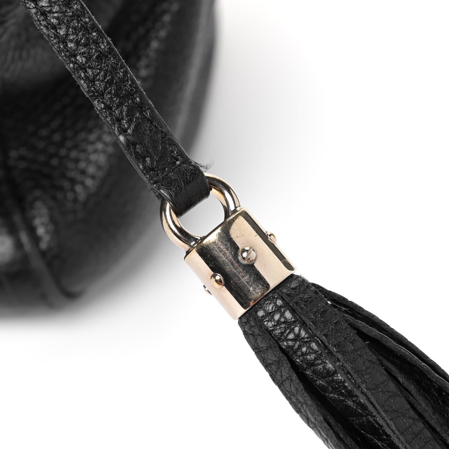 Gucci Pebbled Calfskin Medium Soho Shoulder Bag Black 6 of 8