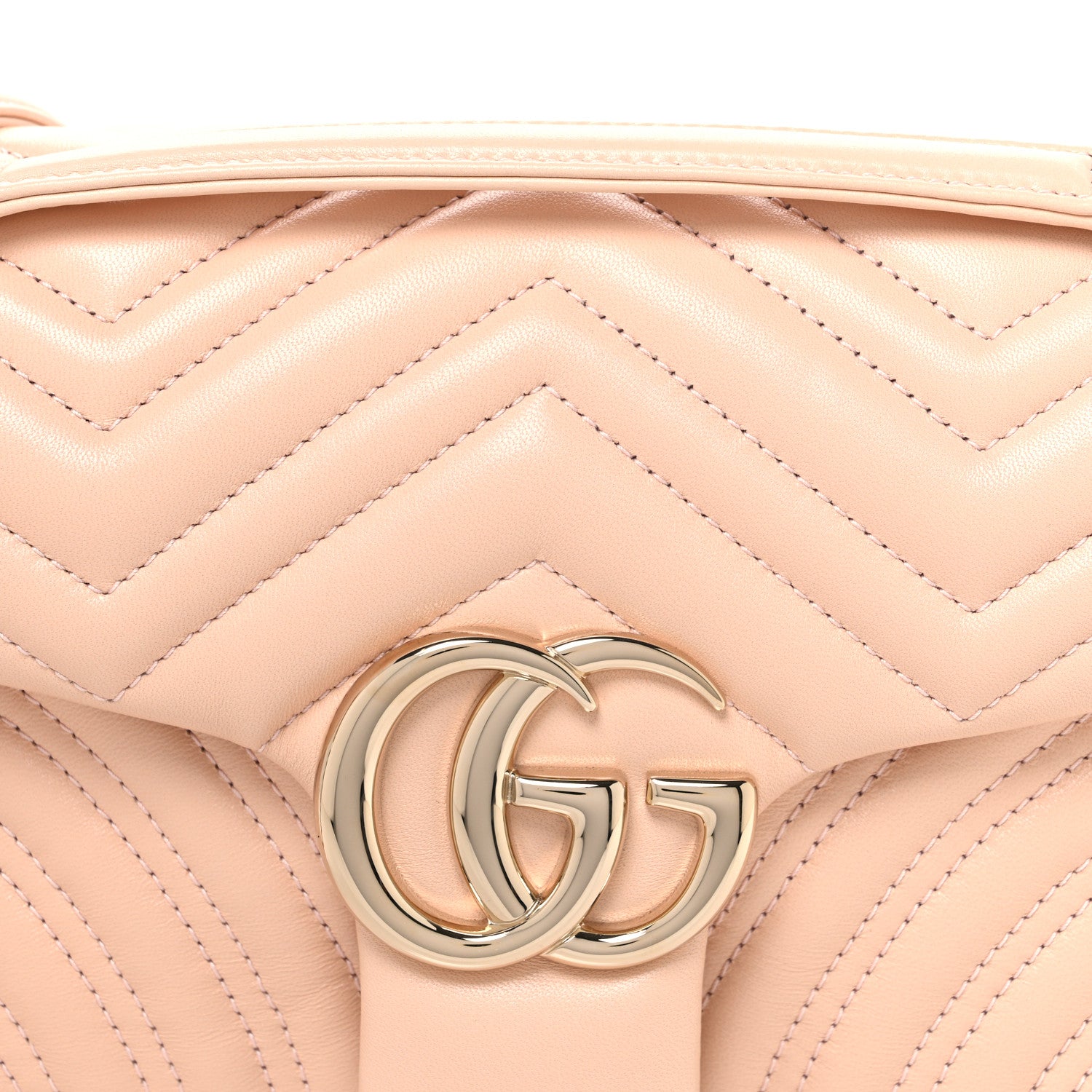 Gucci Lambskin Matelasse Medium GG Marmont Shoulder Bag Light Pink 8 of 10