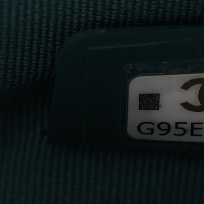 Chanel Lambskin Quilted Chanel 19 Zip Card Holder Wallet Dark Green 14 of 14