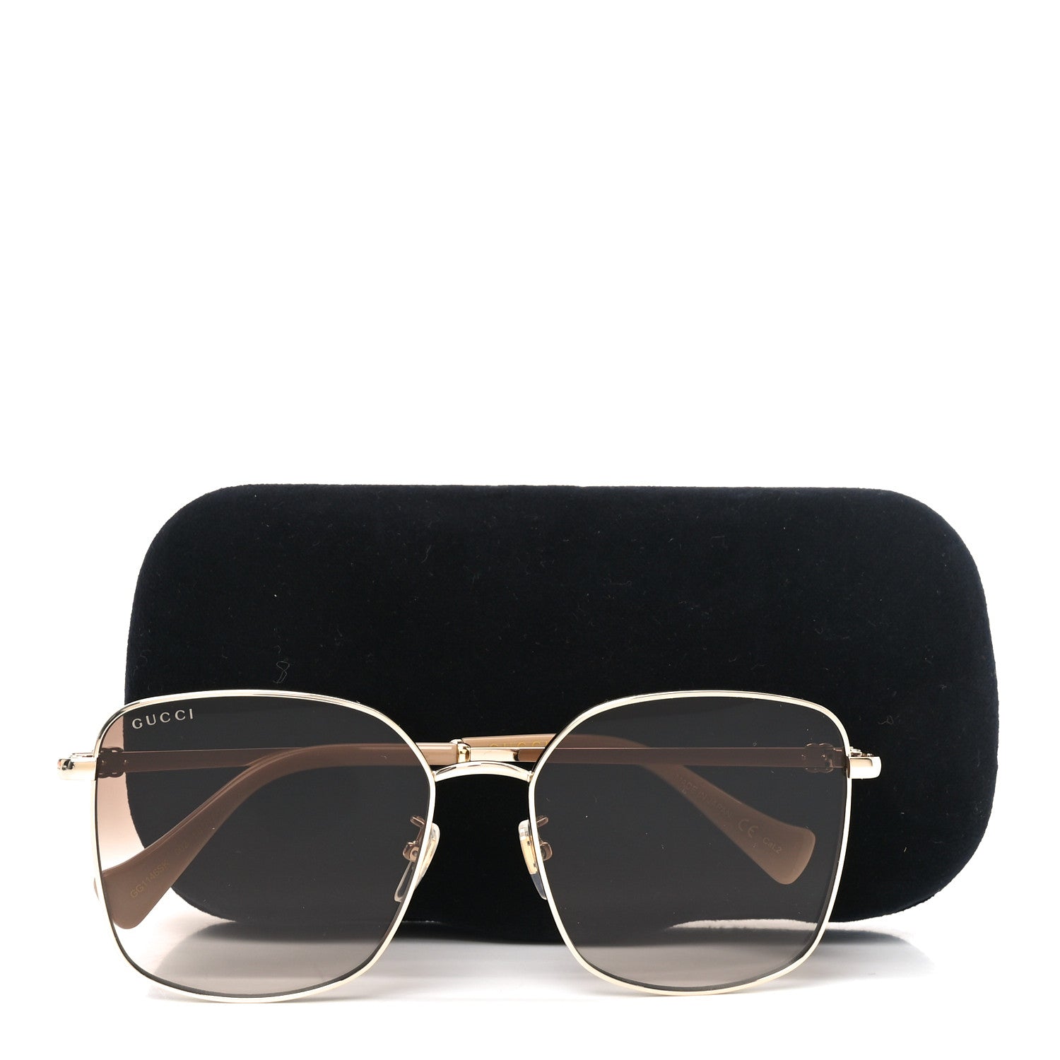 Gucci Square Frame GG1146SK Sunglasses Gold 7 of 7