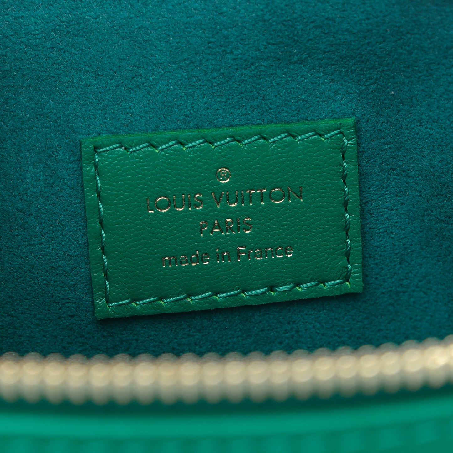 Lambskin Embossed Monogram Coussin BB Emeraude