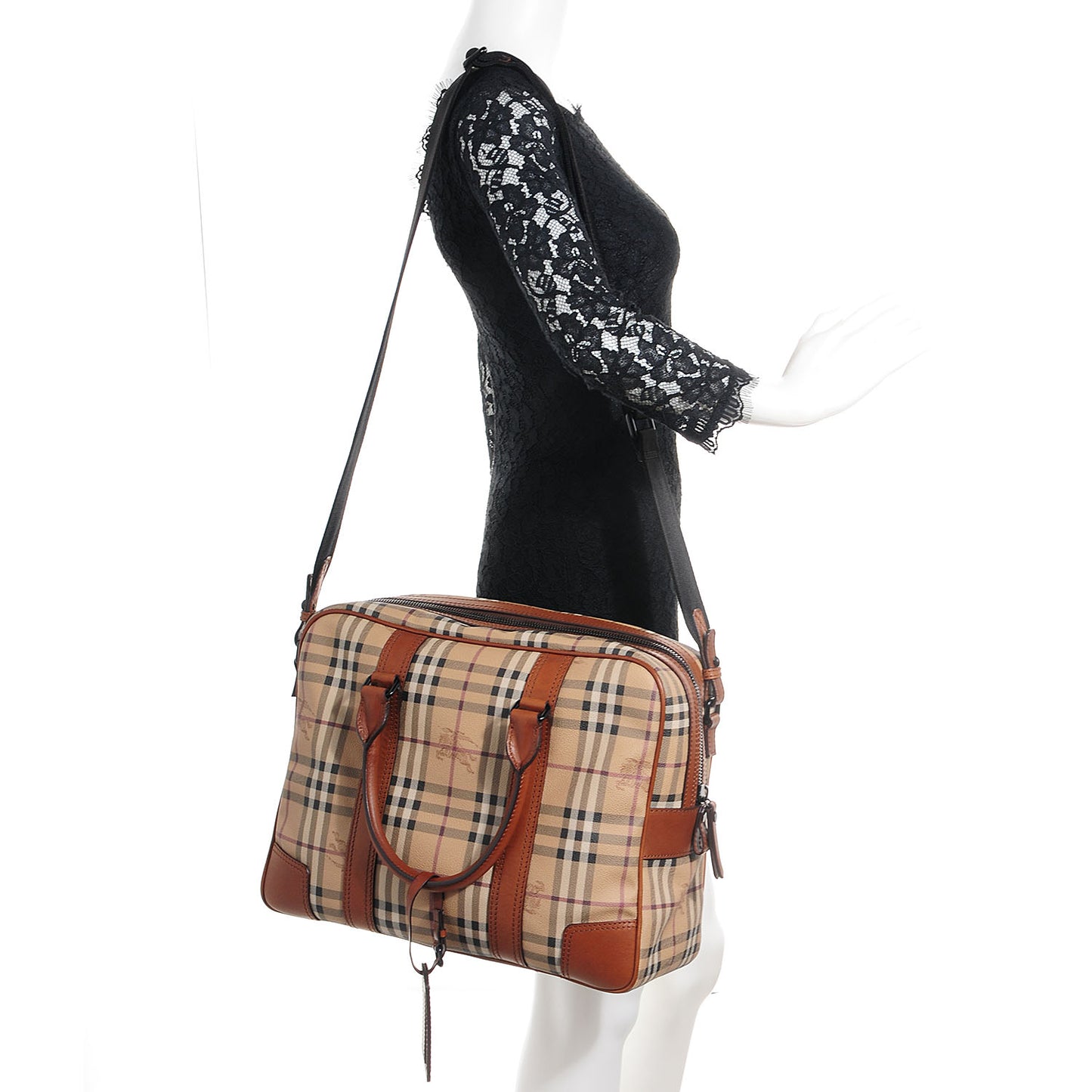 Haymarket Check Leighton Business Bag Dark Ochre