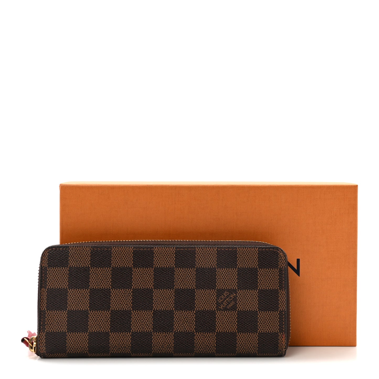 Damier Ebene Clemence Wallet Cherry