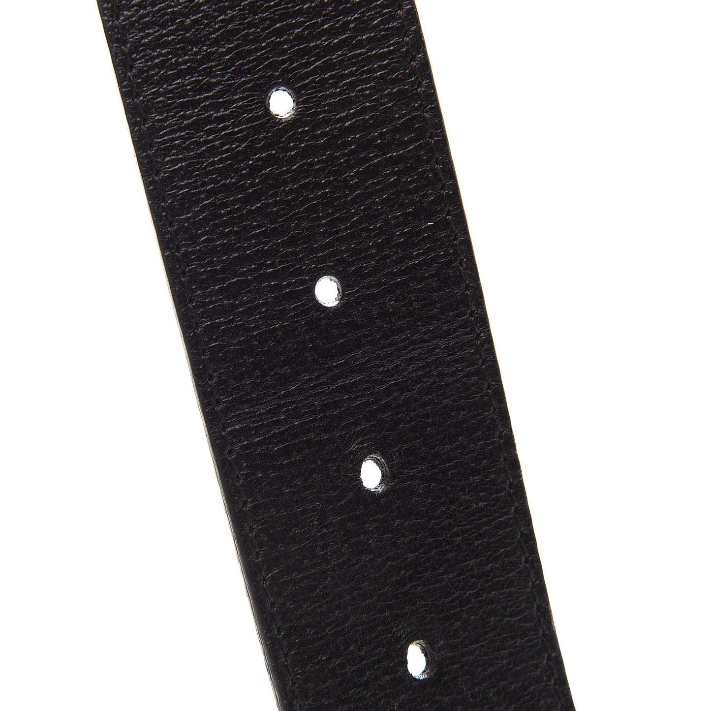 Textured Dollar Calfskin Double G 40mm Belt 95 38 Dark Cocoa