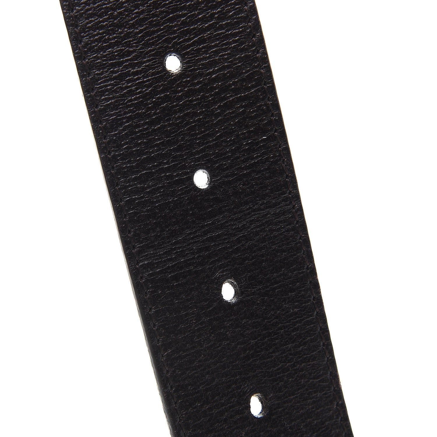 Gucci Textured Dollar Calfskin Double G 40mm Belt 95 38 Dark Cocoa 4 of 5