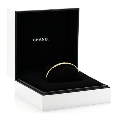 Chanel 18K Yellow Gold Diamond Mini Coco Crush Cuff Bracelet L 4 of 4
