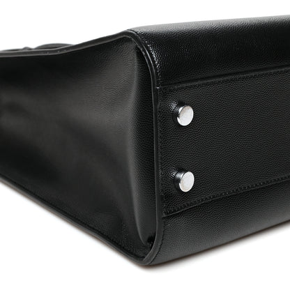 Saint Laurent Grain de Poudre Medium Museum Tote Black 8 of 9