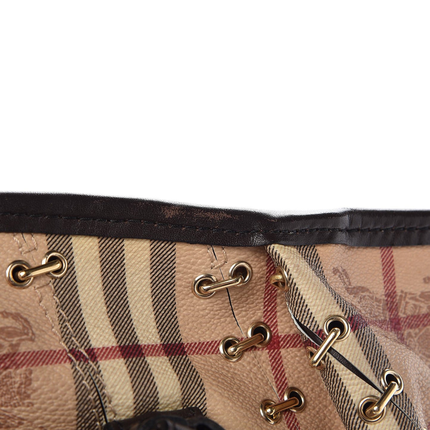 Haymarket Check Metal Stitch Lowry Dark Brown