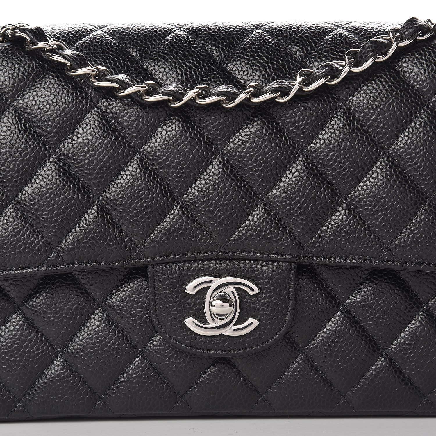 Chanel Caviar Quilted Medium Double Flap Black 8 of 14