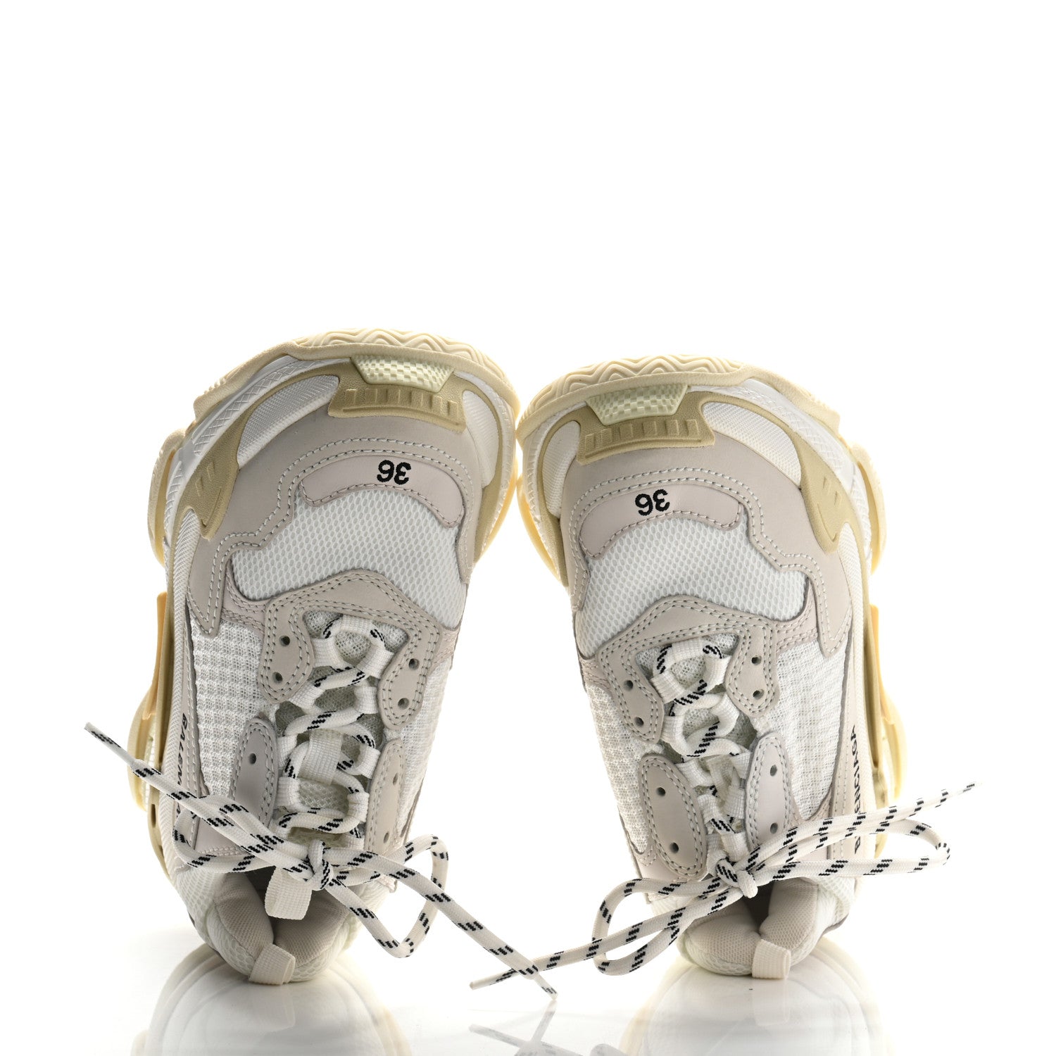 Balenciaga Fabric Mesh Womens Triple S Sneakers 36 White 2 of 8