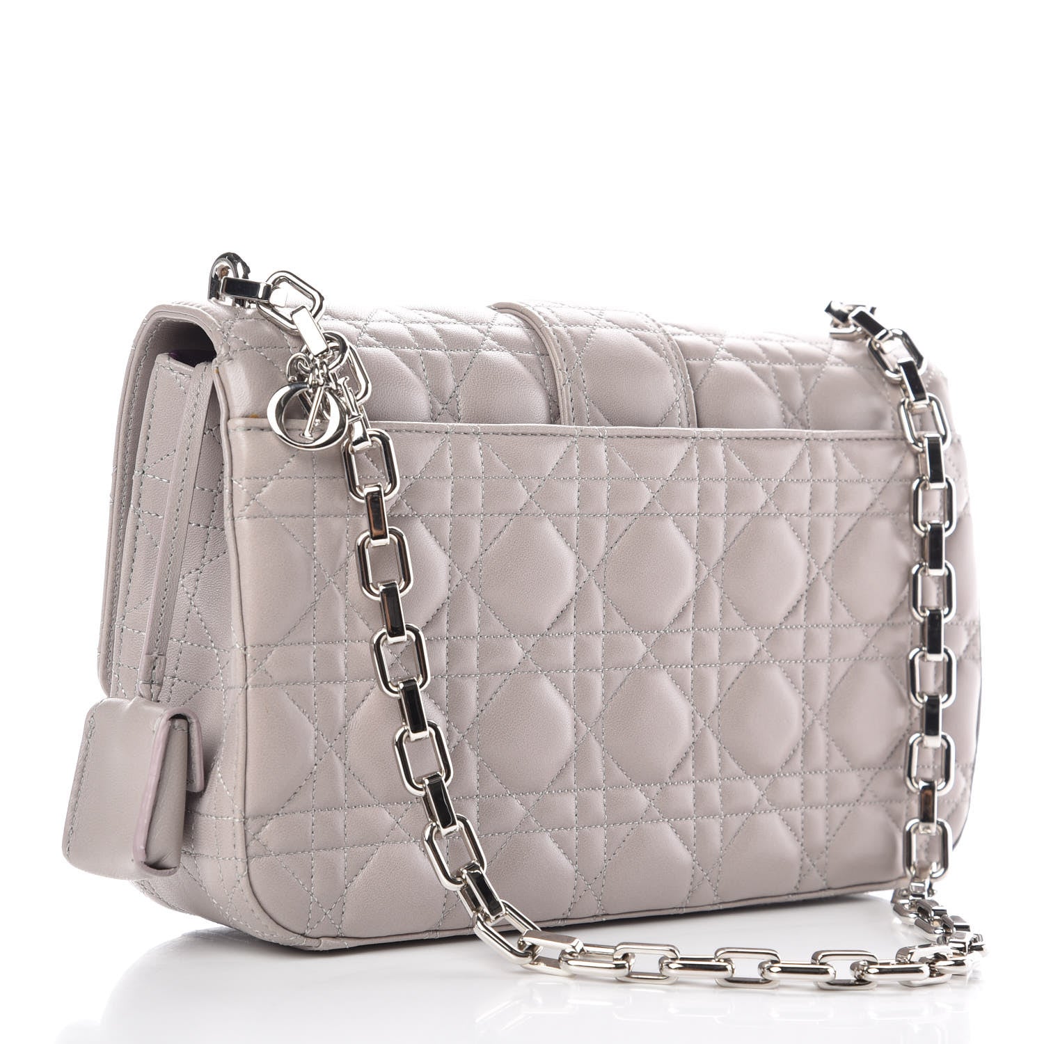 Christian Dior Lambskin Cannage Medium Miss Dior Flap Grey 3 of 9
