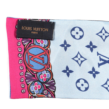 Louis Vuitton Silk Monogram World Of Love Bandeau Navy 3 of 3