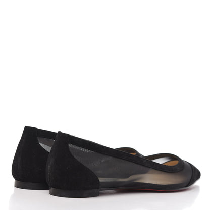 Christian Louboutin Veau Velours Rete Galativi Flats 37 Black 4 of 8