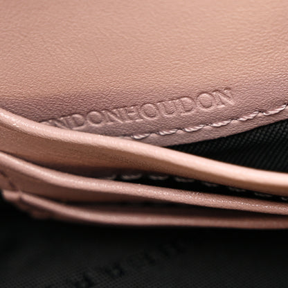 Burberry Signature Grain Calfskin Check Embossed Peyton Crossbody Clutch Bag Pale Orchid 7 of 11