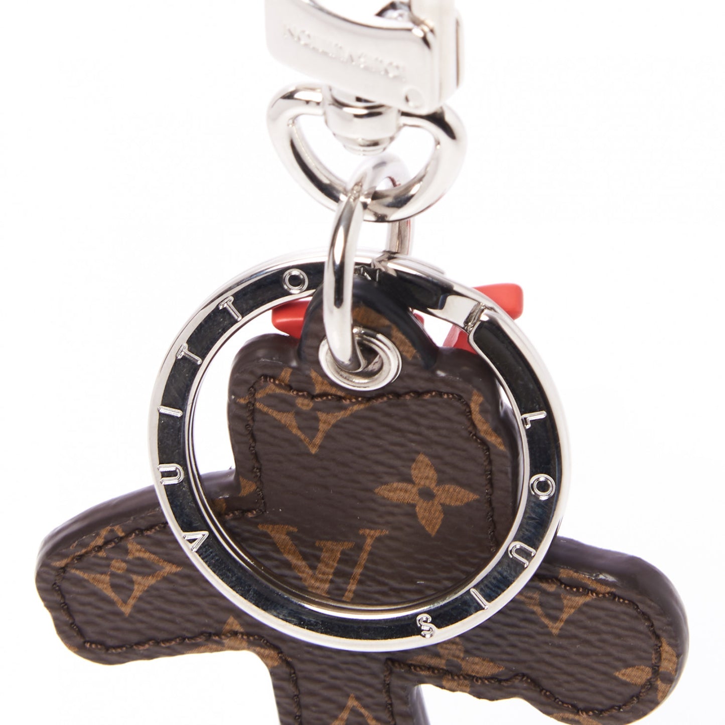 Calfskin Monogram Hammer Bag Charm Key Holder