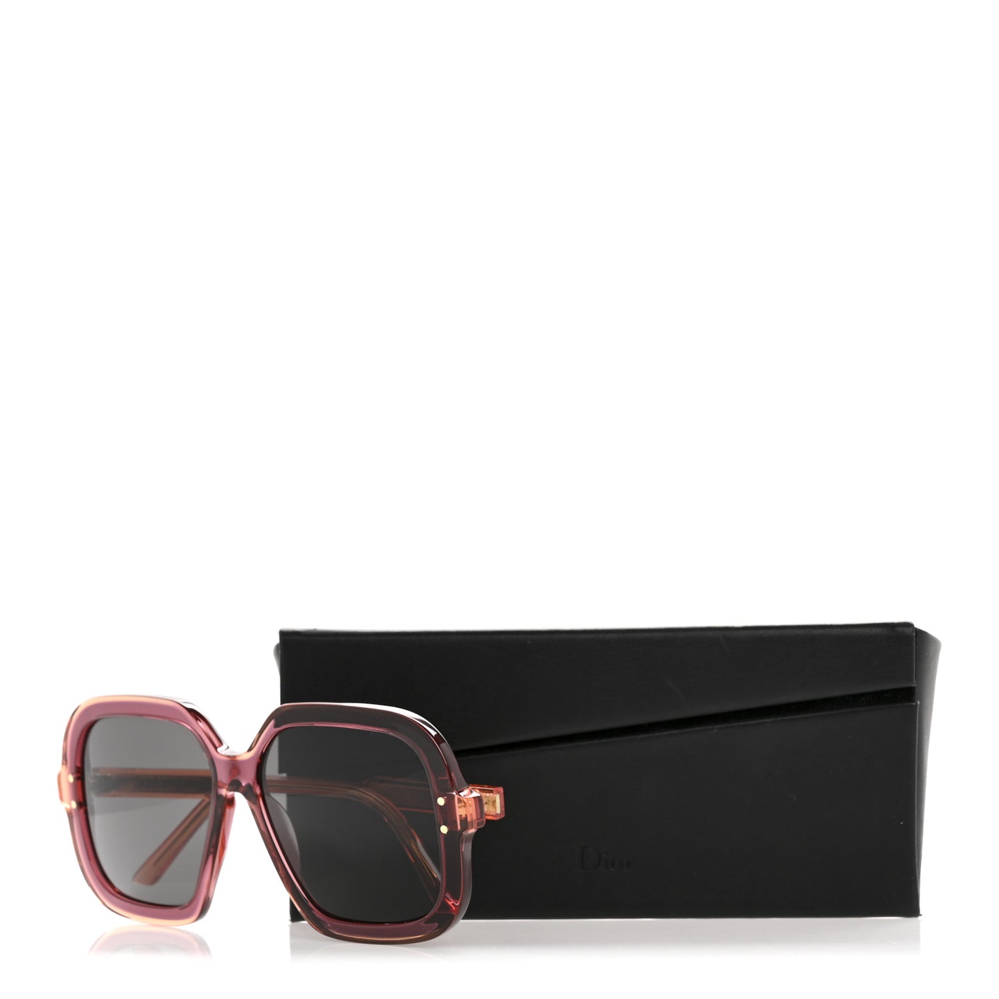 Acetate Cannage DiorHighlight S1I Square Sunglasses Red