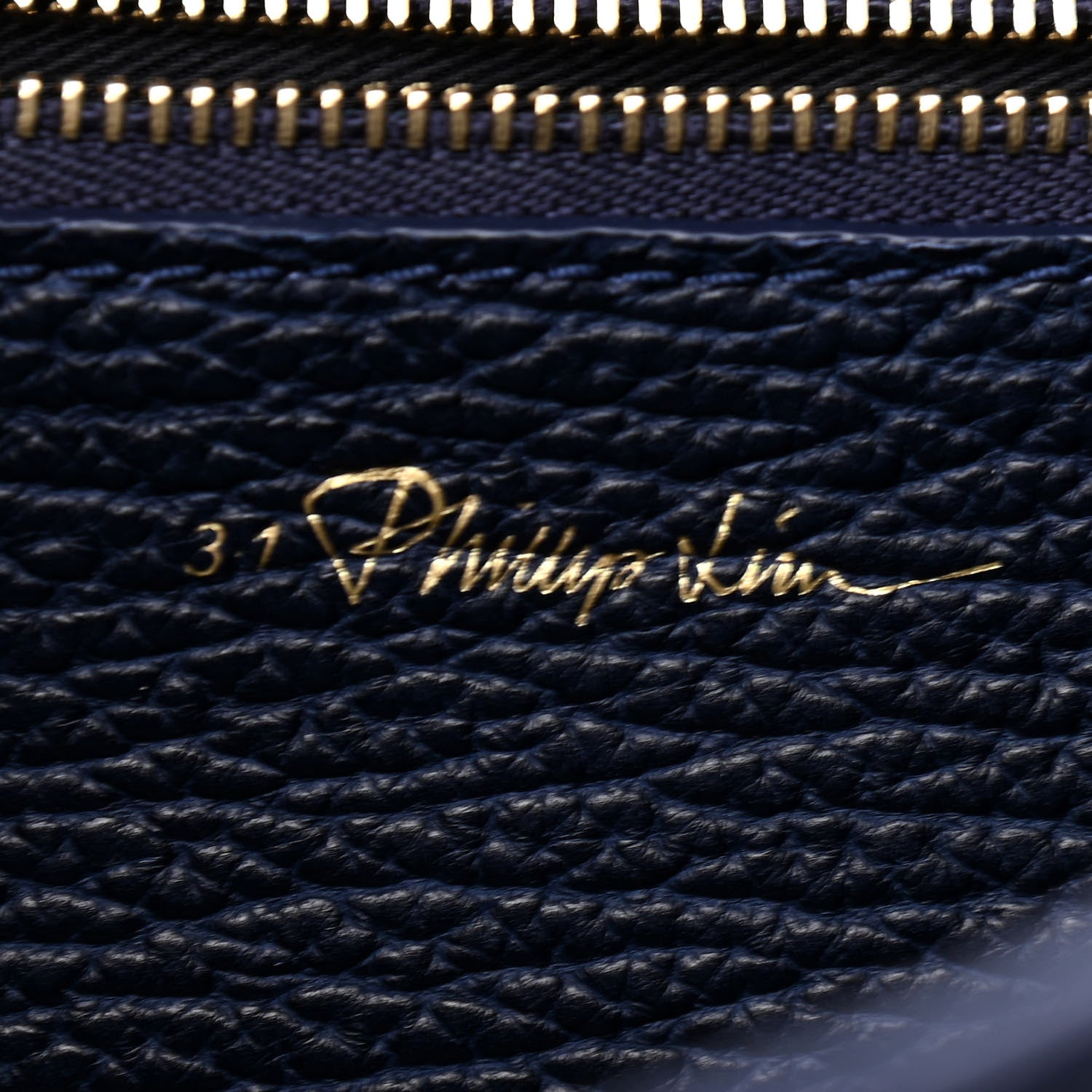 3.1 Phillip Lim Textured Calfskin Medium Pashli Satchel Ink 5 of 6