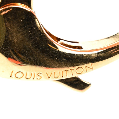 Louis Vuitton Metal Enamel Fleur De Monogram Bag Charm Dore 3 of 4