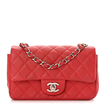 Chanel Iridescent Caviar Quilted Mini Rectangular Flap Dark Pink 1 of 16