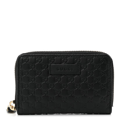 Gucci Microguccissima Zip Around Card Case Black 1 of 7