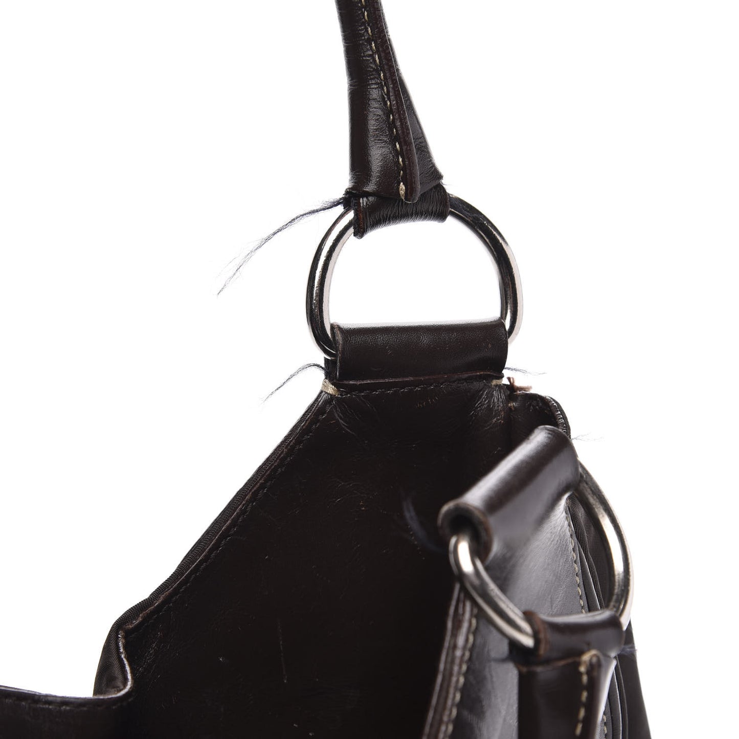 Tessuto Nylon Calfskin Hobo Moro