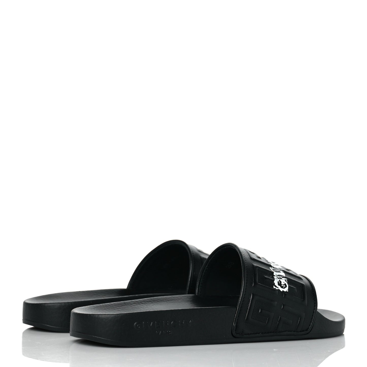 Lambskin 4G Logo Slides 38 Black