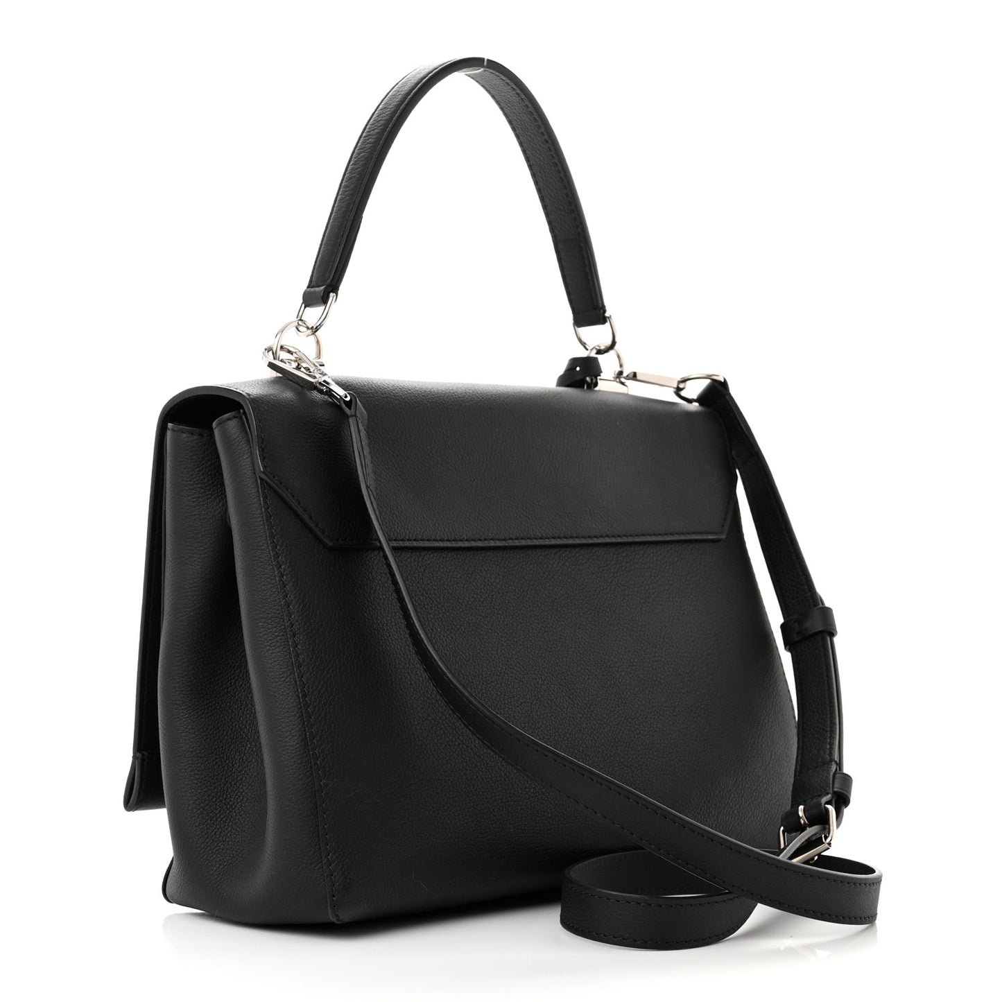 Soft Calfskin Lockme II Top Handle Black