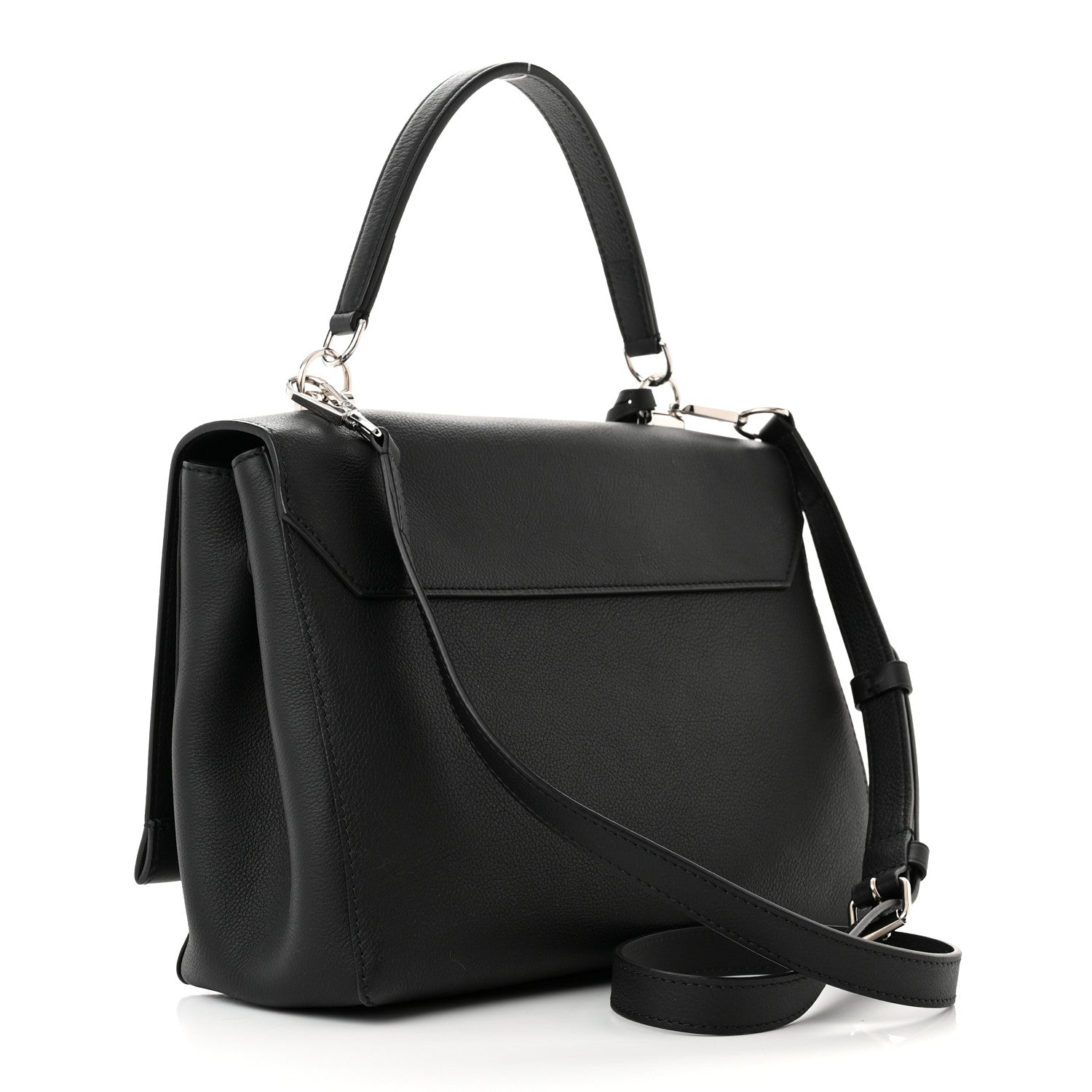Louis Vuitton Soft Calfskin Lockme II Top Handle Black 3 of 9