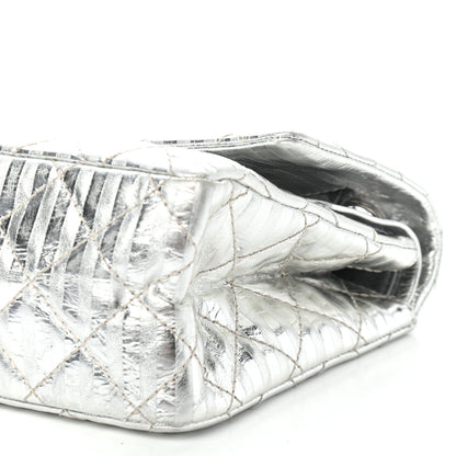 Chanel Metallic Calfskin Striped 2.55 Reissue Flap Silver 9 of 9