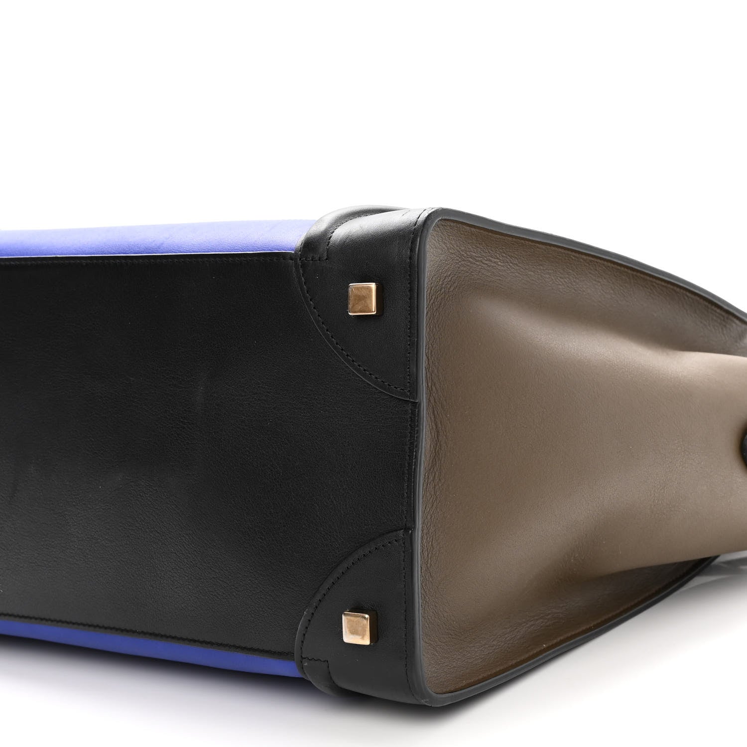 Celine Elephant Calfskin Mini Tri-Color Luggage Indigo 9 of 11