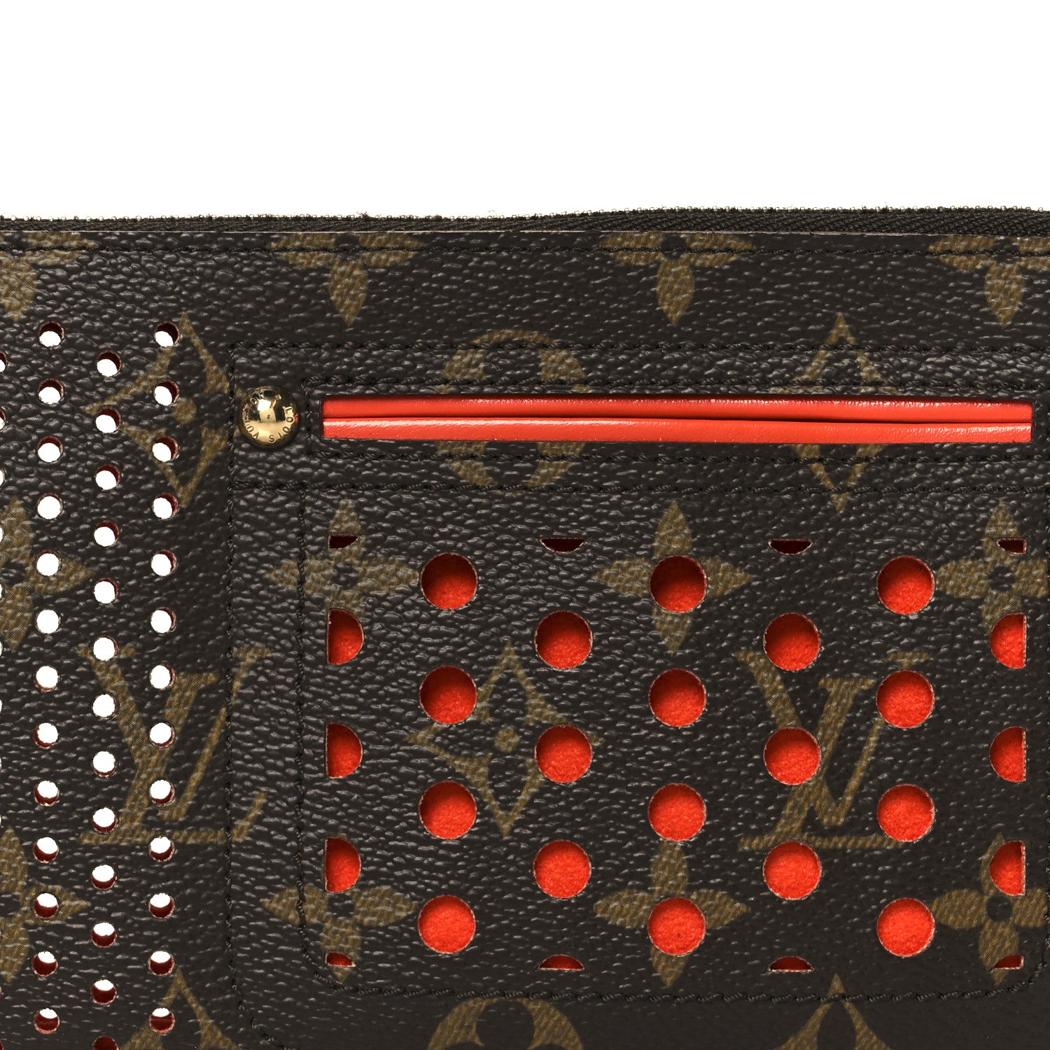 Louis Vuitton Monogram Perforated Pochette Plat Orange 7 of 7