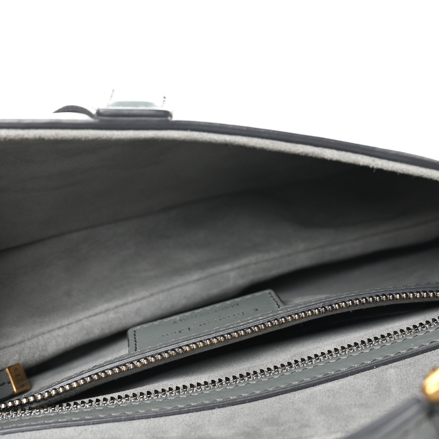 Christian Dior Calfskin Saddle Bag Gris 5 of 10