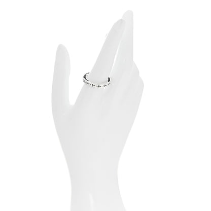 Chrome Hearts Sterling Silver Diamond CH Fck You Spacer Ring 58 8.5 2 of 4