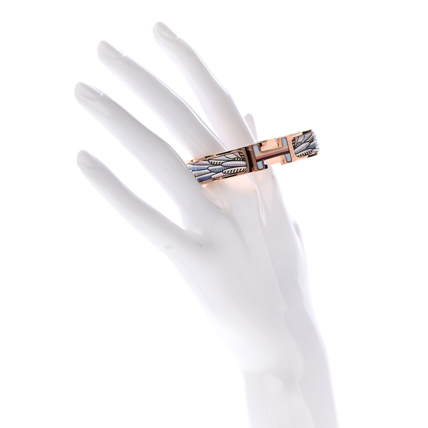 Enamel Narrow Pegase Pop Clic Clac H Bracelet PM Album De Soie Bis