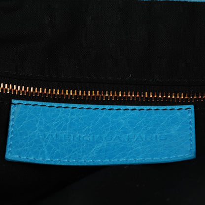 Balenciaga Agneau Giant 21 Rose Gold Hardware Weekender Bleu Paon 6 of 9