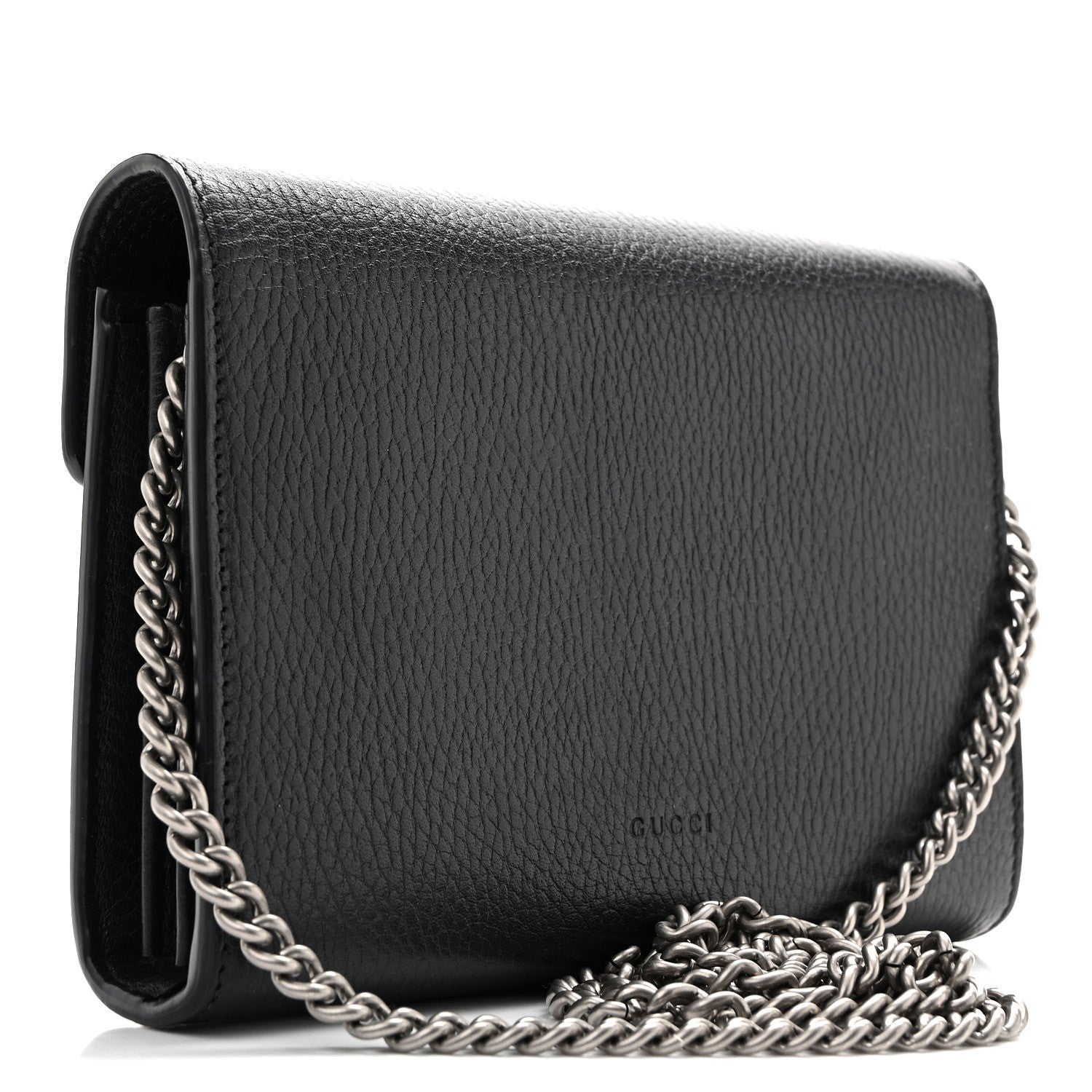 Gucci Calfskin Mini Dionysus Chain Wallet Black Black 3 of 16