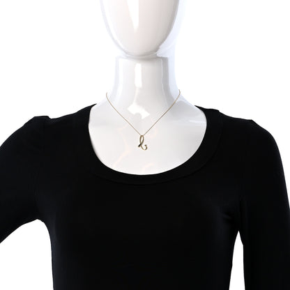 Tiffany 18K Yellow Gold Elsa Peretti Letter B Pendant Necklace 2 of 5