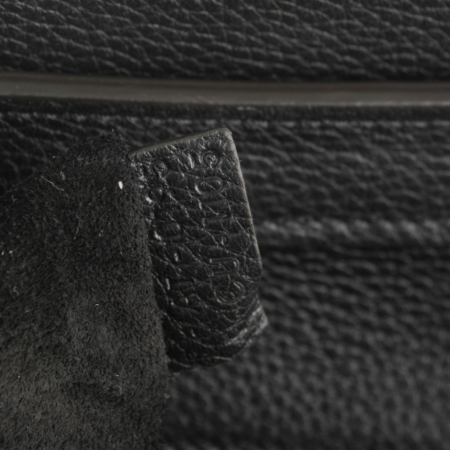 Drummed Calfskin Micro Luggage Black