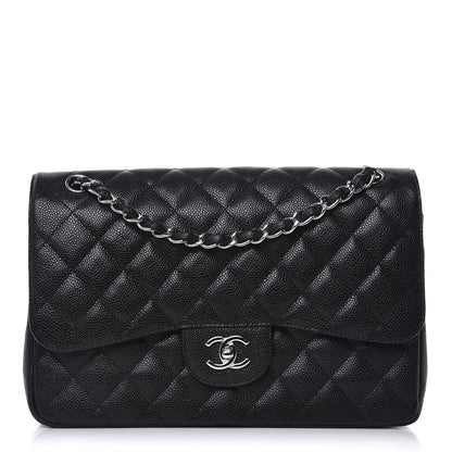 Chanel Caviar Quilted Jumbo Double Flap Black 1 of 8