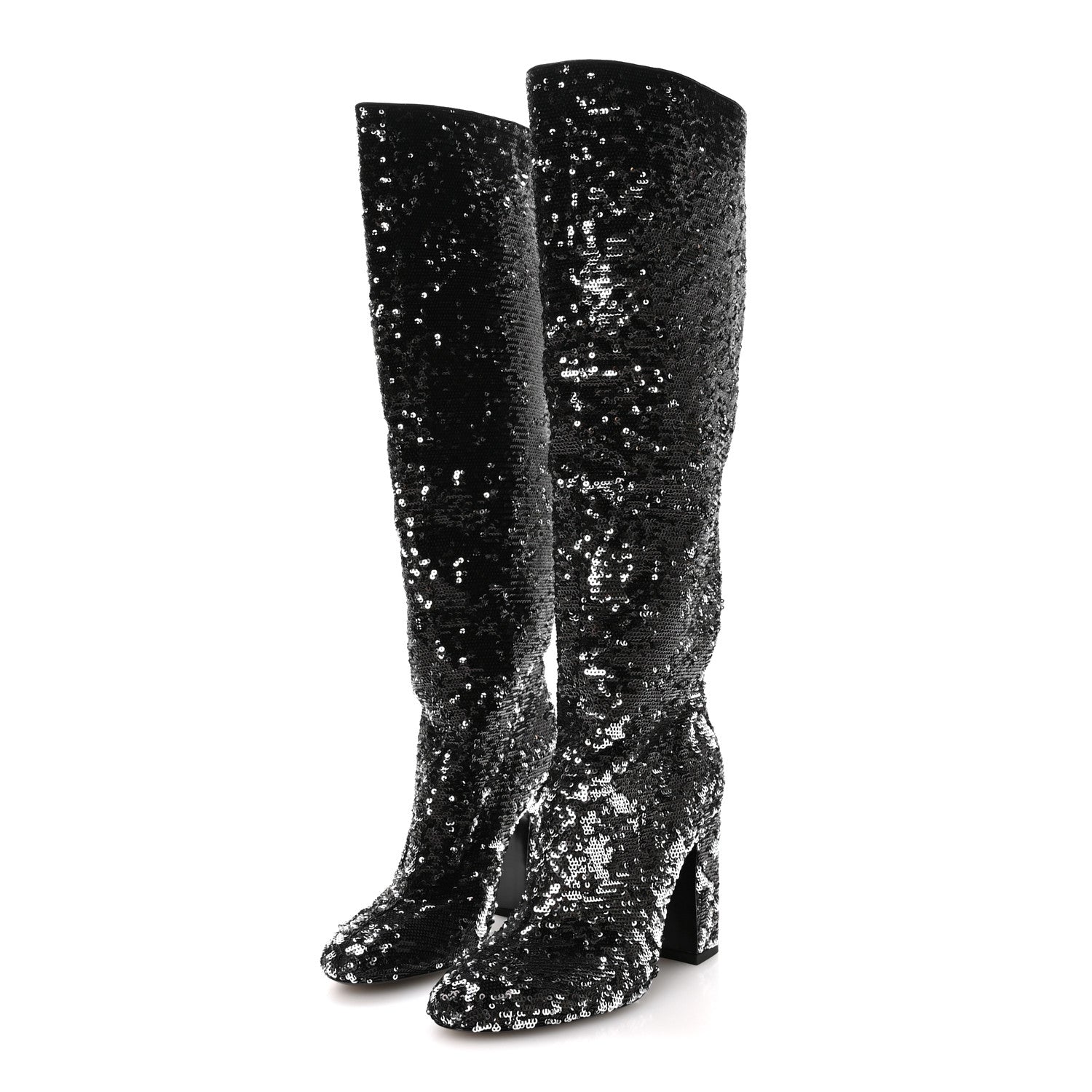 Louis Vuitton Sequin Donna High Boots 38 Black 4 of 8