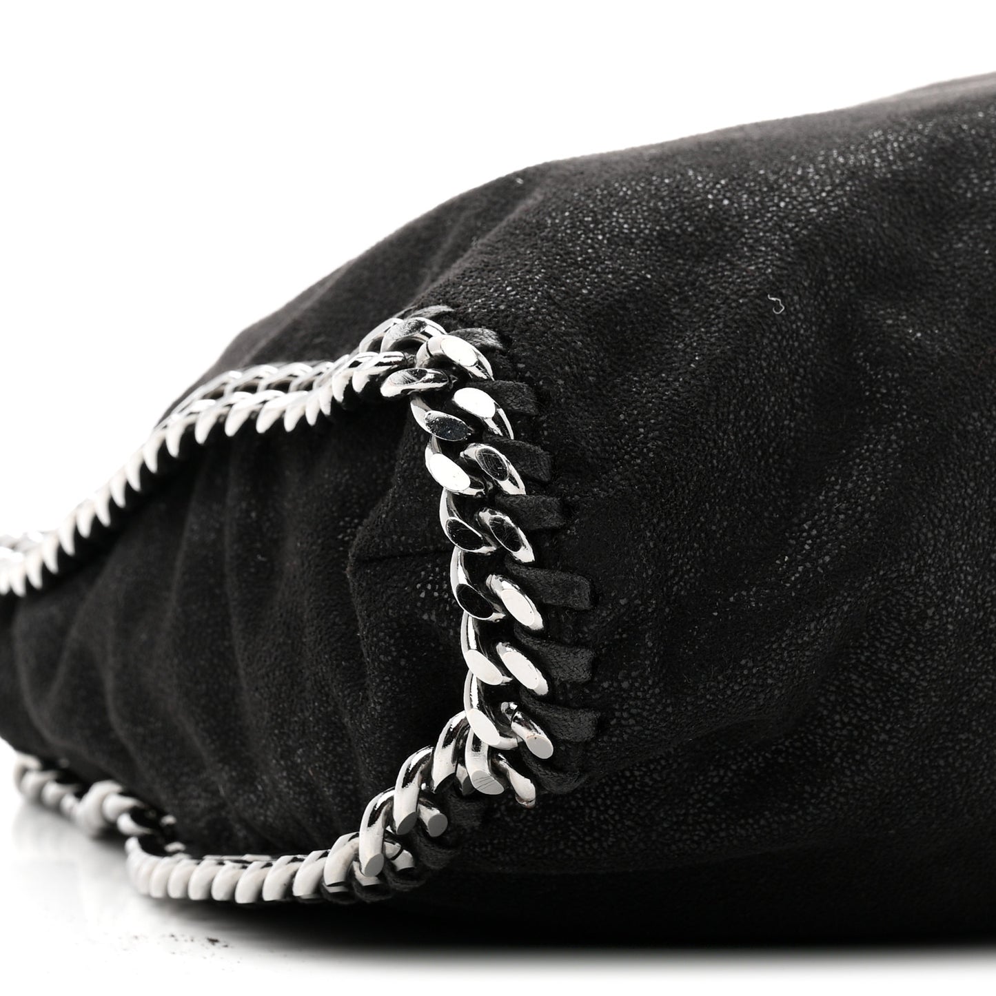 Shaggy Deer Small Falabella Fold Over Tote Black